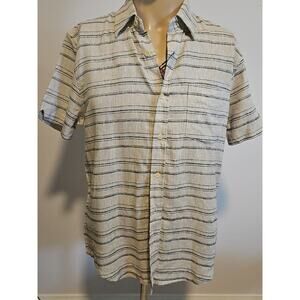NWT Men's Ben Sherman Ivory w/Stripes Shirt Size Small Button Down